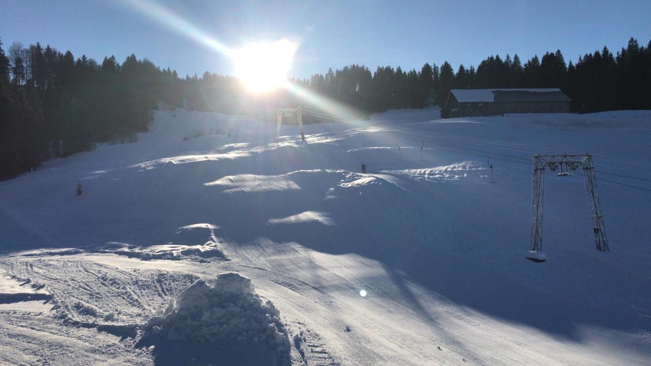 Kleine Ferienwohnung am Rande der Wildnis Sibratsgfäll Exterior foto